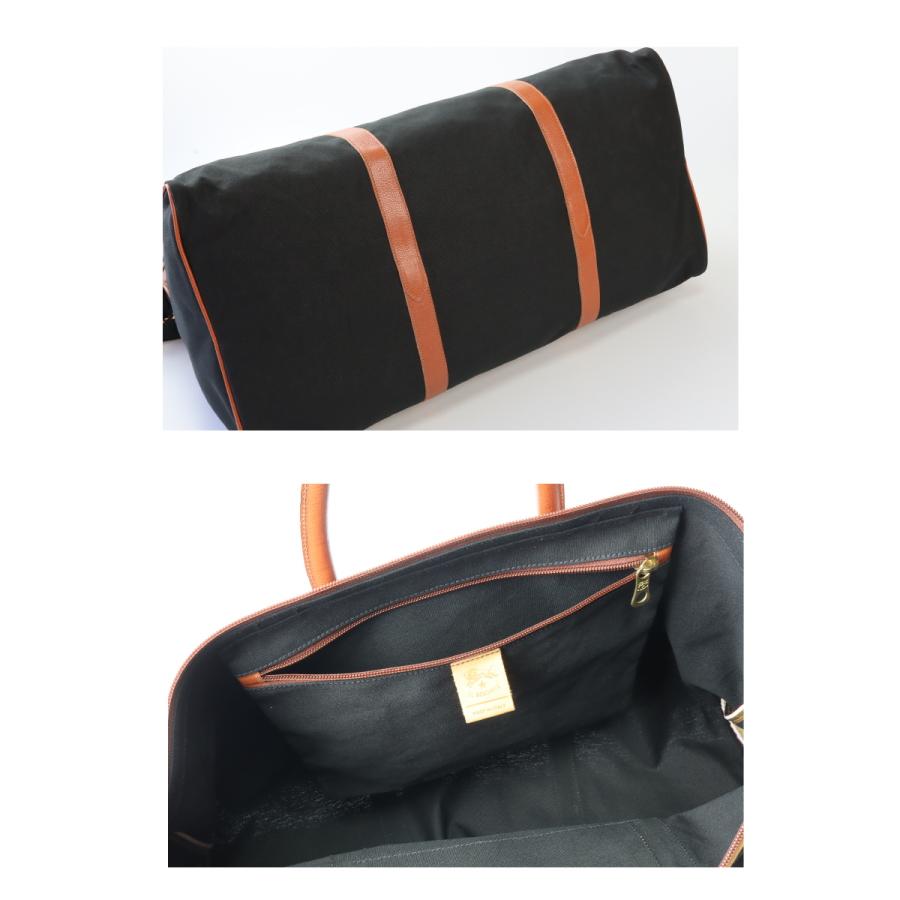 イルビゾンテ⭐︎ブラックキャンバス ボストンバッグ IL BISONTE（イルビゾンテ） バッグ キャンバスボストンバッグ