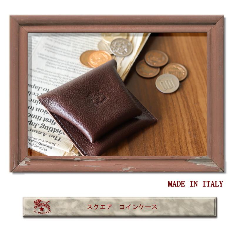 イルビゾンテ　ワニーコレクション　古銭入れ IL BISONTE（イルビゾンテ） 財布 コインケース スクエアコインケース