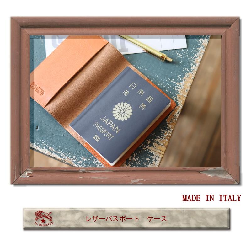 IL BISONTE イルビゾンテ パスポートケース レザーパスポート