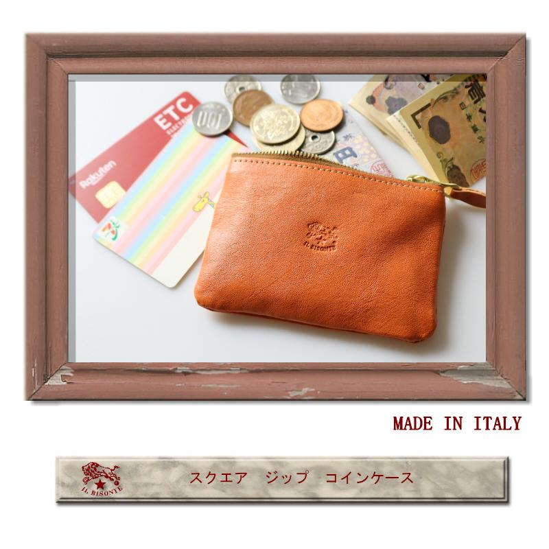 IL BISONTE（イルビゾンテ） 財布 コインケース スクエア ジップコイン