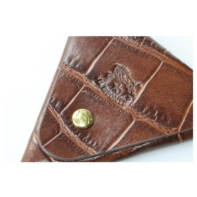 IL BISONTE（イルビゾンテ） 財布 三角 コインケース(クロコ型押し