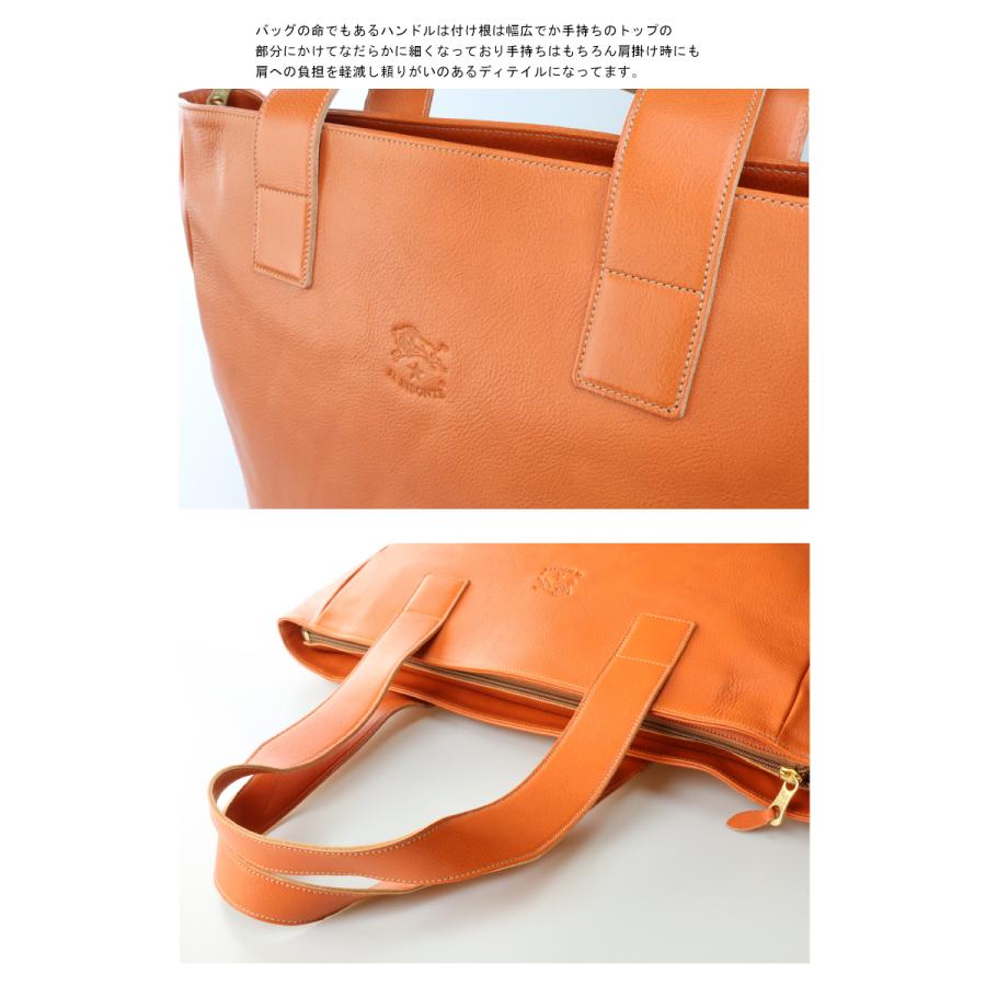 IL BISONTE イルビゾンテ バッグ オールレザートート ジップ