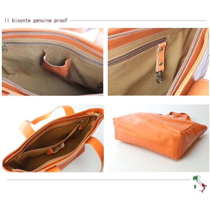 IL BISONTE（イルビゾンテ） バッグ オールレザートート ジップトップ