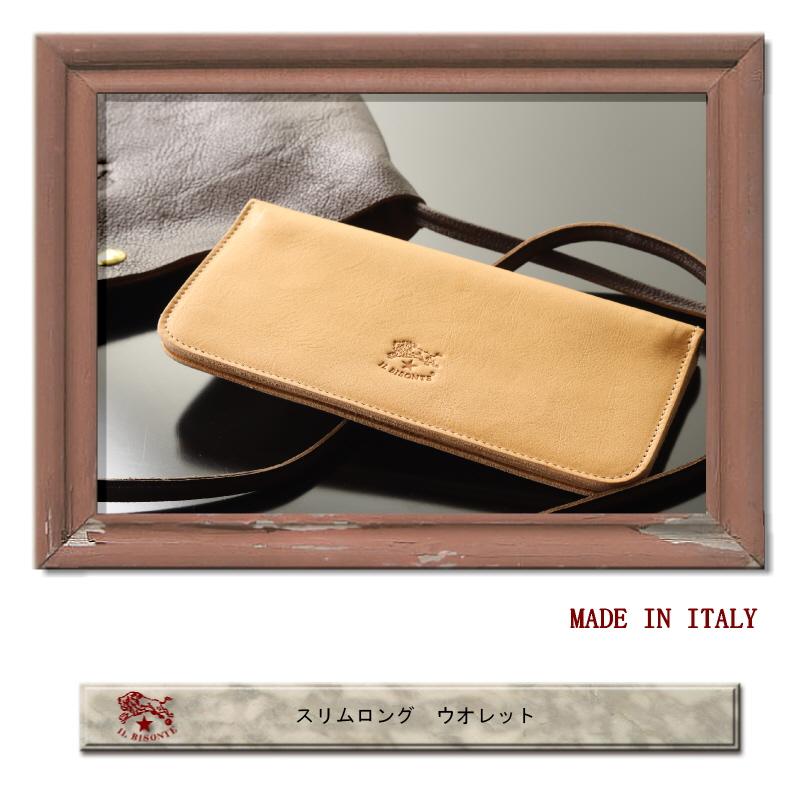 ☆新品☆IL BISONTE イルビゾンテ財布スリム長財布ガスパチョ　イタリア製 IL BISONTE（イルビゾンテ） 財布 スリムロングウォレット 長財布