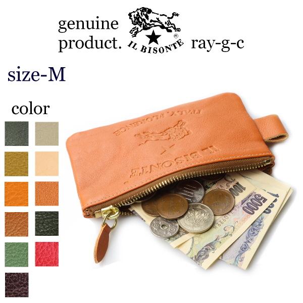 IL BISONTE（イルビゾンテ） ポーチ ビッグロゴ フラットポーチ（ M