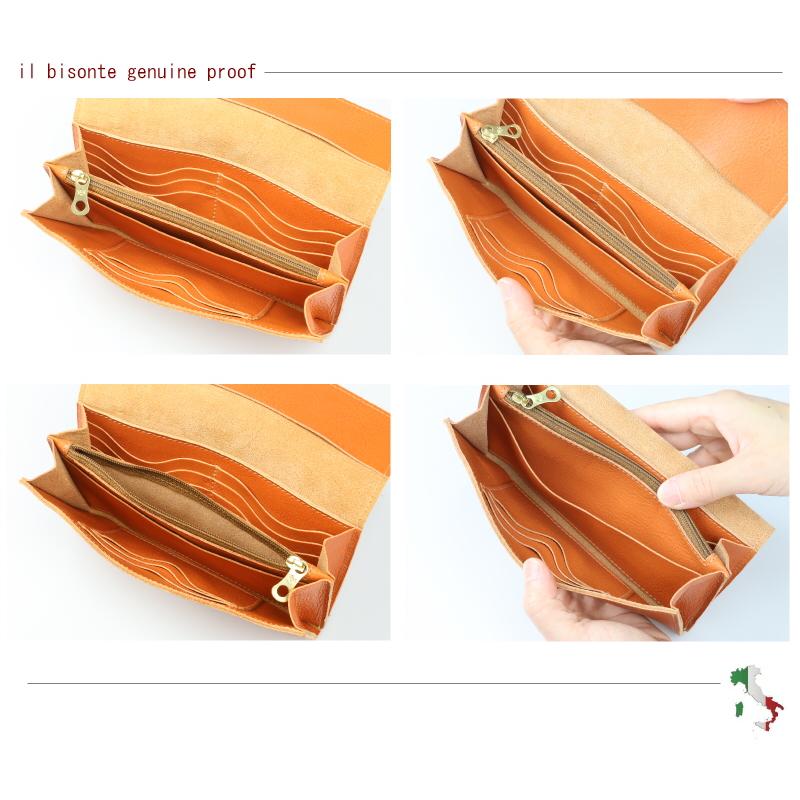 IL BISONTE（イルビゾンテ） 財布 ラウンドフラップ ロングウォレット