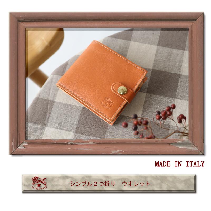 IL BISONTE イルビゾンテ 財布 シンプル2つ折りウォレット 二 IL BISONTE イルビゾンテ 財布 シンプル2つ折りウォレット 二