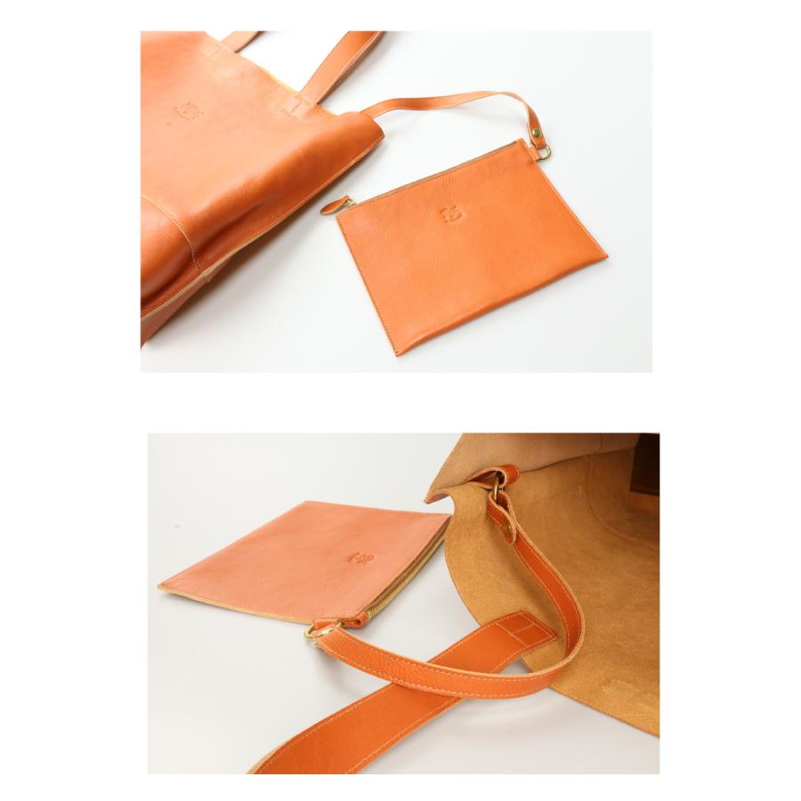 IL BISONTE（イルビゾンテ） バッグ ポーチ付きレザー トートバッグ