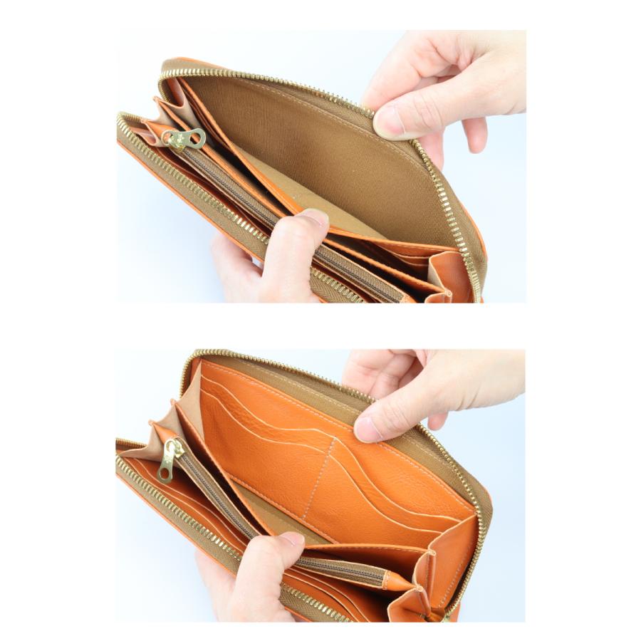 IL BISONTE（イルビゾンテ） 財布 スリムスクエアラウンドジップ