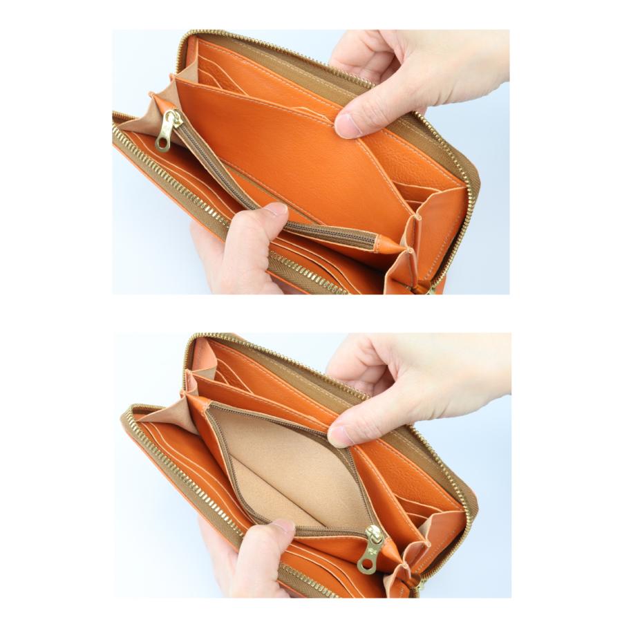 イルビゾンテ 財布 IL BISONTE スリムスクエアラウンドジップウォレット（4pocket） 長財布 54_1_ 54182304140 メンズ レディース ( 商品番号 IB-18-04140 )の画像