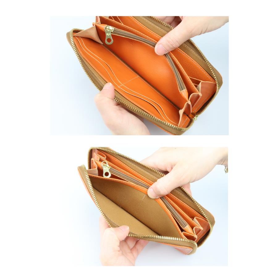 IL BISONTE（イルビゾンテ） 財布 スリムスクエアラウンドジップ
