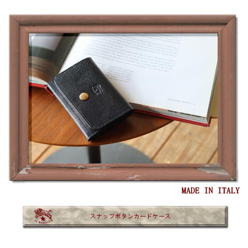 IL BISONTE イルビゾンテ カードケース 名刺入れ スナップボタン IL BISONTE イルビゾンテ カードケース 名刺入れ スナップボタン