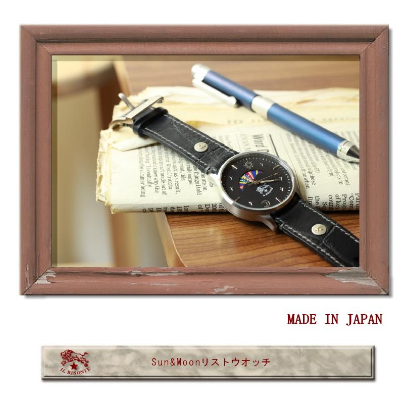 IL BISONTE イルビゾンテ 時計 Sun&Moon リストウォッチ men's IL BISONTE イルビゾンテ 時計 Sun&Moon リストウォッチ men's