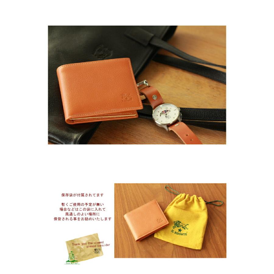 新品未使用　IL BISONTE 二つ折り財布 ブラウンバイカラー IL BISONTE（イルビゾンテ） 財布 二つ折り マネークリップ 小銭入れ