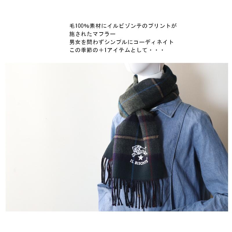 IL BISONTE（イルビゾンテ） マフラー ウールチェックマフラー〔 2026