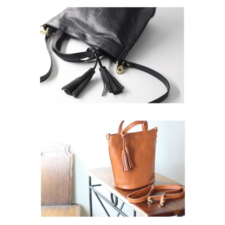 IL BISONTE 2WAY ショルダーバッグ ハンドバッグ タッセル IL BISONTE イルビゾンテ バッグ 2way レザートート（タッセル