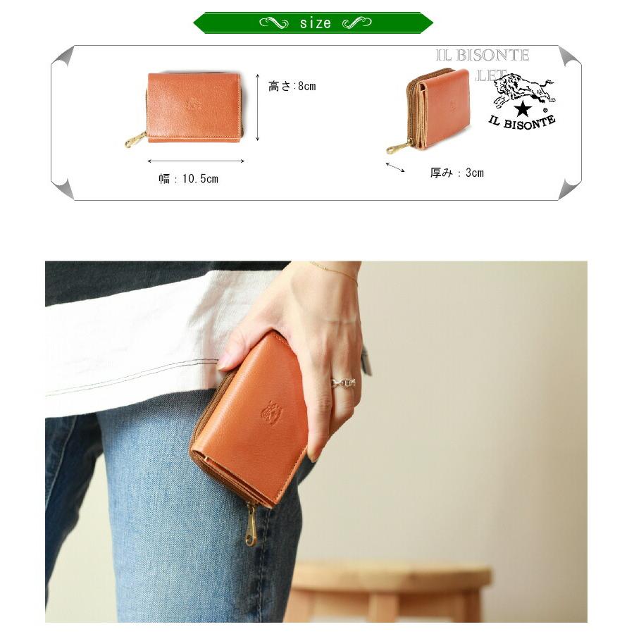 IL BISONTE イルビゾンテ 財布 三つ折りコンパクトウオレット 三 IL BISONTE イルビゾンテ 財布 三つ折りコンパクトウオレット 三