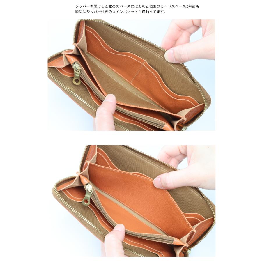 IL BISONTE（イルビゾンテ） 財布 スリムスクエアラウンドジップ