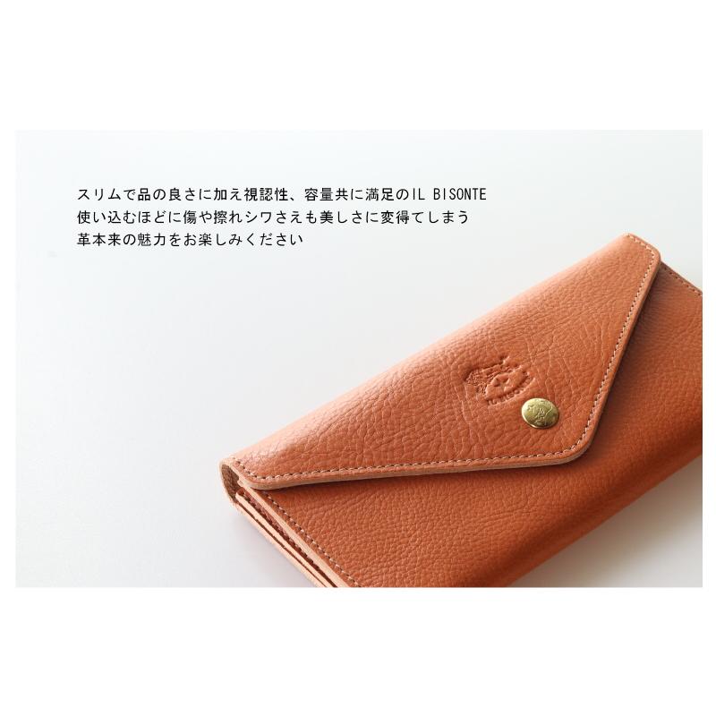 IL BISONTE（イルビゾンテ） 財布 フラップ 三つ折り ロングウォレット