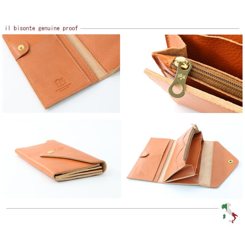 IL BISONTE（イルビゾンテ） 財布 フラップ 三つ折り ロングウォレット