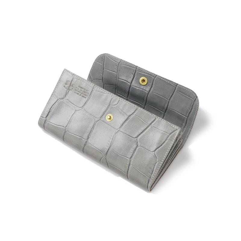 IL BISONTE（イルビゾンテ） 財布 ハーフフラップウォレット(クロコ型