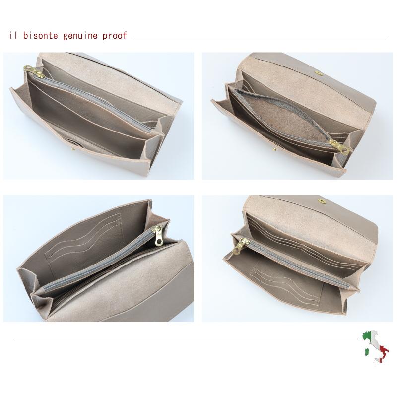 IL BISONTE（イルビゾンテ） 財布 スナップボタン ラウンドフラップ