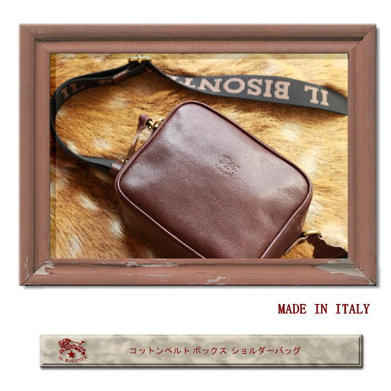 イルビゾンテ バッグ IL BISONTE コットンベルト ボックス ショルダーバッグ 54_1_ 54222300711 メンズ レディース ( 商品番号 IB-22-00711 )の画像