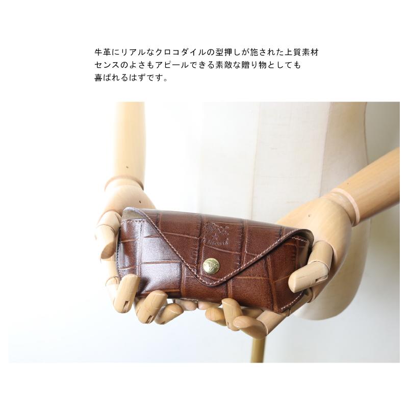 IL BISONTE（イルビゾンテ） メガネケース レザーフラップ眼鏡ケース