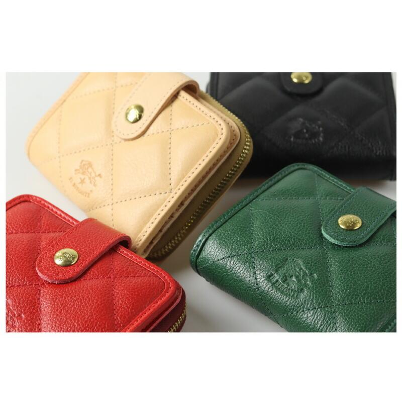 IL BISONTE（イルビゾンテ） 財布 キルトレザー2つ折りウォレット 二