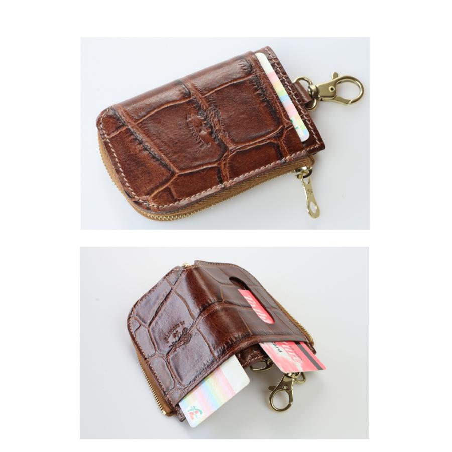 IL BISONTE（イルビゾンテ）ワニーコレクション　キーケース IL BISONTE（イルビゾンテ） キーケース IL BISONTE L型ジッパーキー