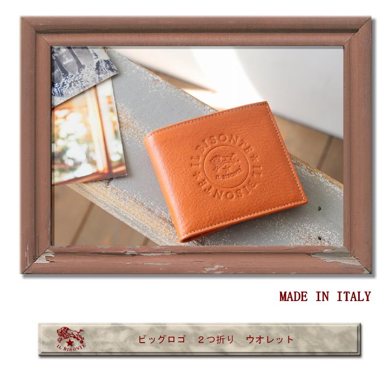 IL BISONTE（イルビゾンテ） 財布 ビックロゴ 2つ折り ウォレット 二