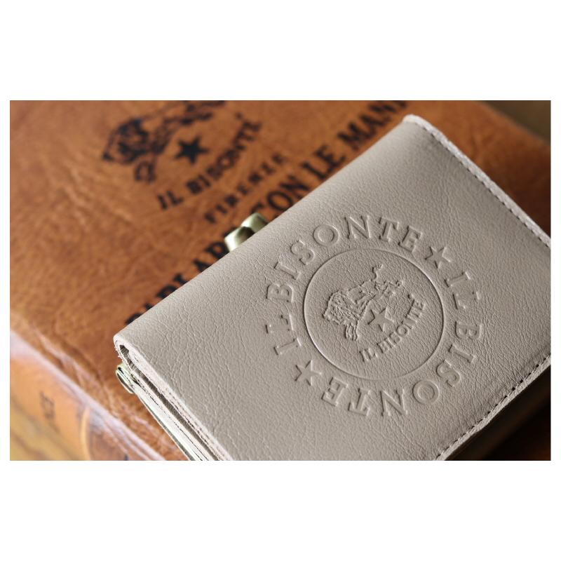 IL BISONTE（イルビゾンテ） 財布 三つ折り ビックロゴ 3つ折りがま口