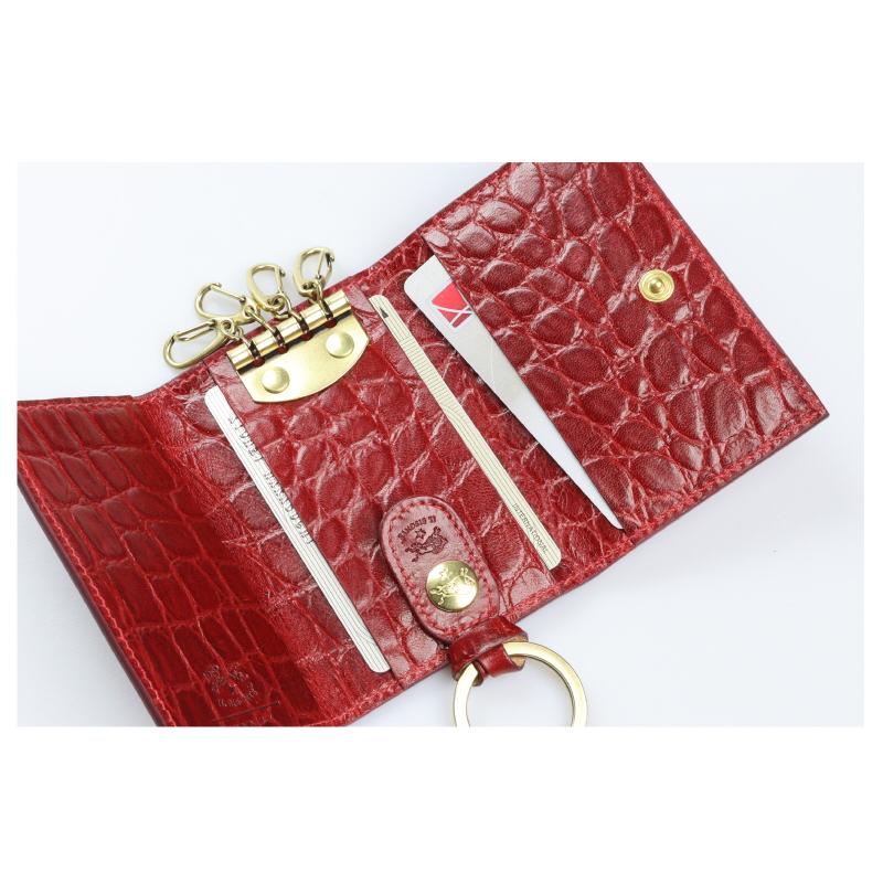 IL BISONTE（イルビゾンテ） キーケース マルチ6連キーケース（クロコ