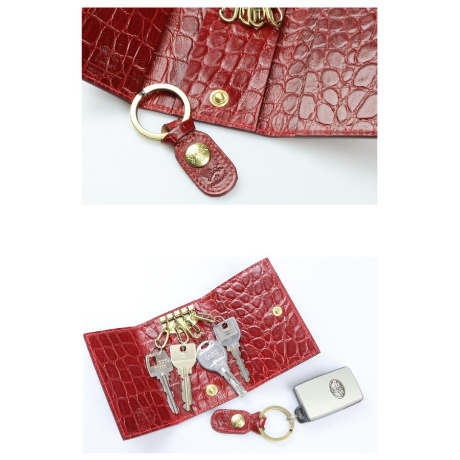 IL BISONTE（イルビゾンテ） キーケース マルチ6連キーケース（クロコ