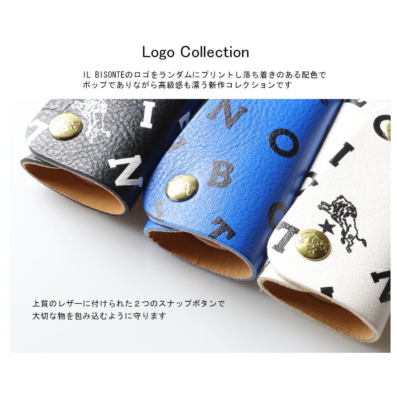 【新品】イルビゾンテ　ロゴプリントキーケース IL BISONTE イルビゾンテ キーケース ロゴプリント キーケース