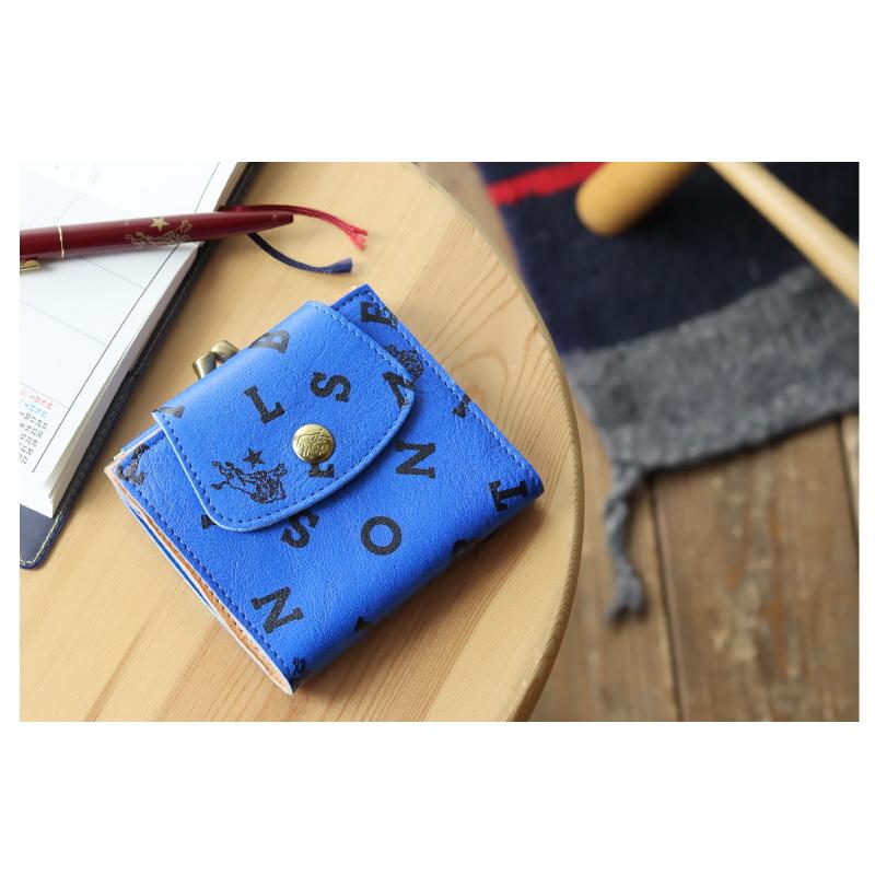 IL BISONTE イルビゾンテ 財布 ロゴプリント 2つ折りがま口