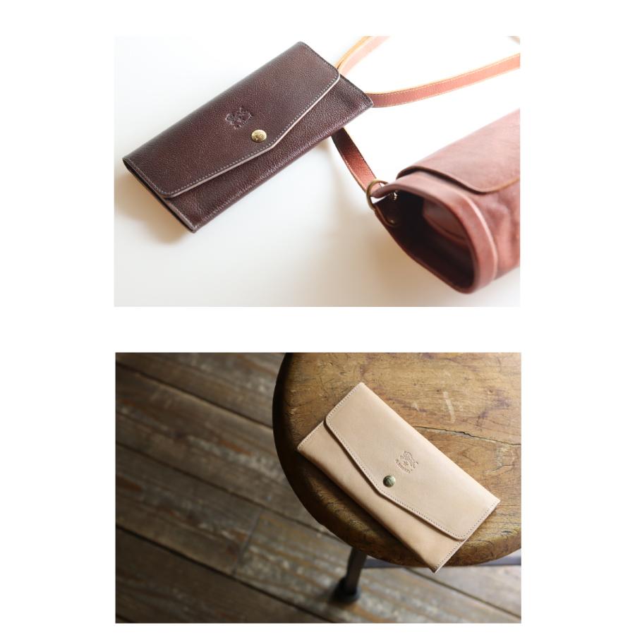 IL BISONTE（イルビゾンテ） 財布 スナップボタン フラップロング