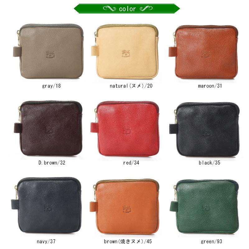 【IL BISONTE】イルビゾンテ キーケース コインケース グレー 新品 IL BISONTE イルビゾンテ コインケース スクエア マルチケース