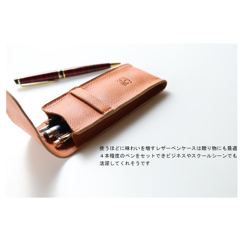 イルビゾンテ⭐︎IL BISONTE⭐︎レザー　ペンケース IL BISONTE（イルビゾンテ） ペンケース レザーペンケース 4本差し