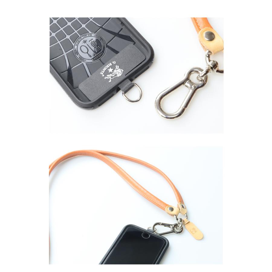 IL BISONTE レザーストラップ グレー IL BISONTE（イルビゾンテ） スマホショルダー レザーストラップ