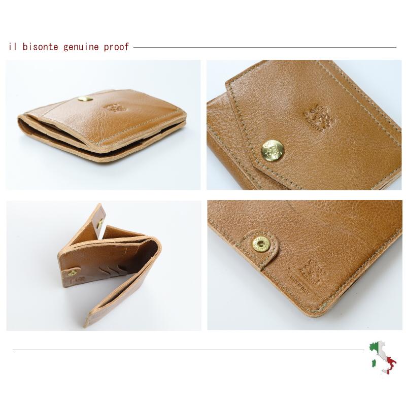 IL BISONTE（イルビゾンテ） 二つ折り財布 ボックスフラップスクエア
