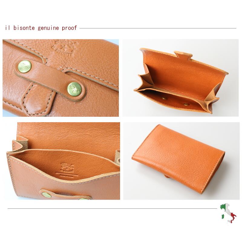 IL BISONTE（イルビゾンテ） カードケース 名刺入れ 差込フラップ