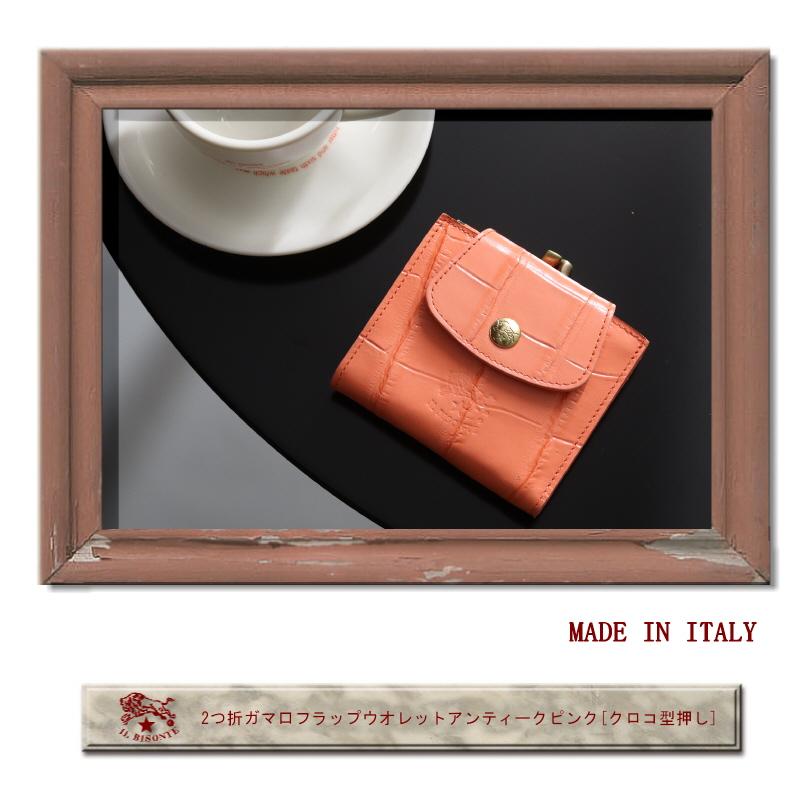 目玉‼️新品未使用ラッピング済み❣️IL BISONTE 二つ折財布　コーヒー IL BISONTE（イルビゾンテ） 財布 IL BISONTE〔 2024年 新作 〕二