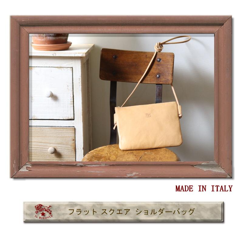 IL BISONTE（イルビゾンテ） バッグ フラット スクエア ショルダー