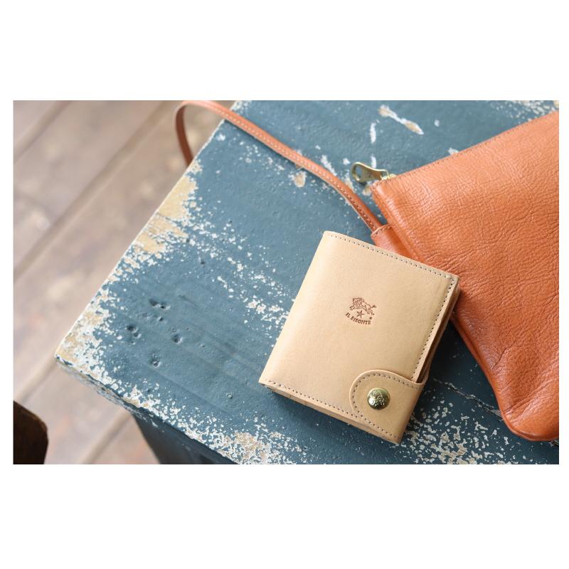 イルビゾンテ 2つ折り財布 IL BISONTE イルビゾンテ 財布 2つ折りガマ口ウォレットスモール