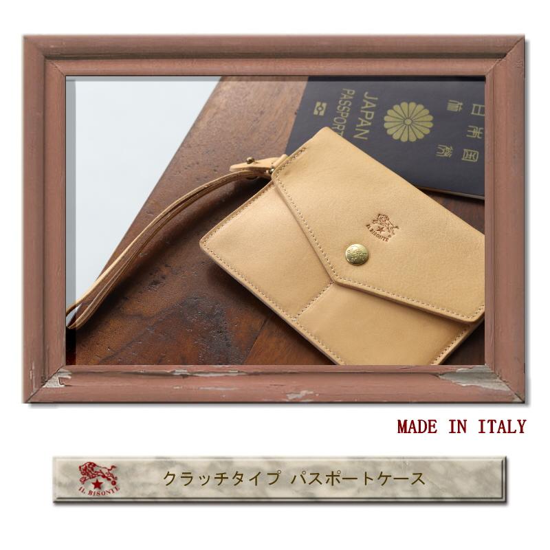 IL BISONTE（イルビゾンテ） パスポートケース クラッチタイプ