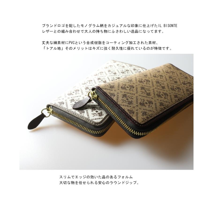 IL BISONTE（イルビゾンテ） 財布 モノグラム ロングジップウォレット