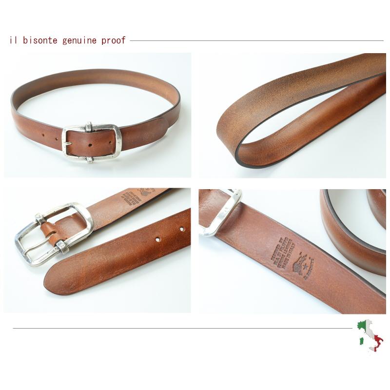 IL BISONTE（イルビゾンテ） ベルト スクエアバックル レザー