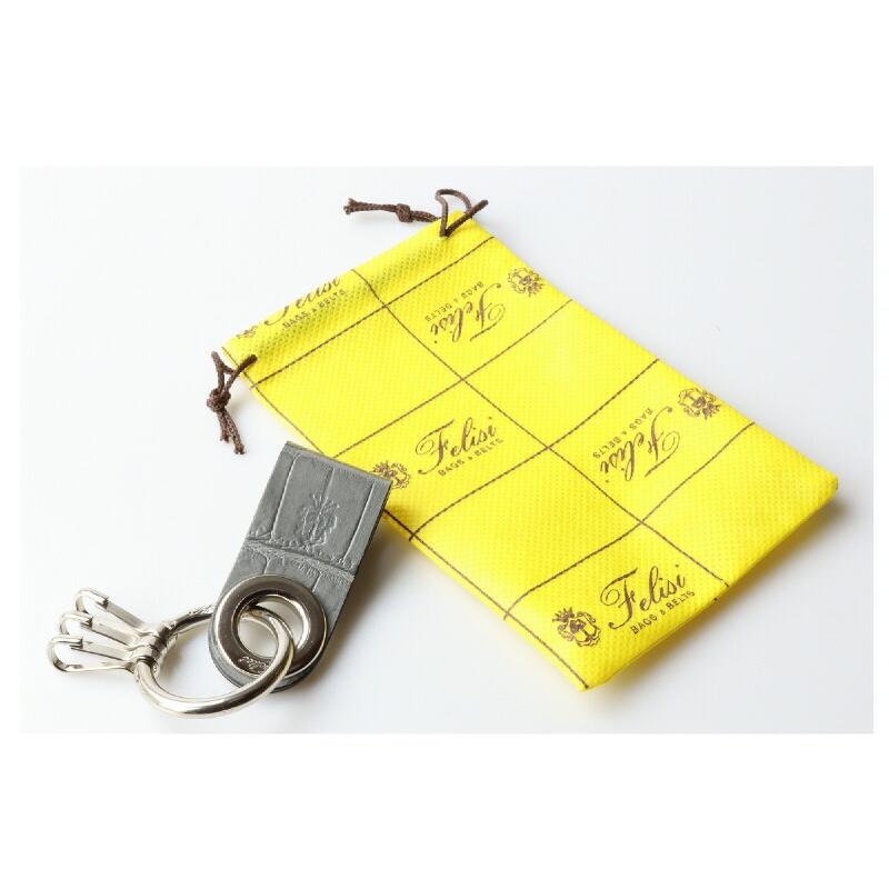 Felisi（フェリージ） キーリング キーホルダー( 型押しクロコダイル