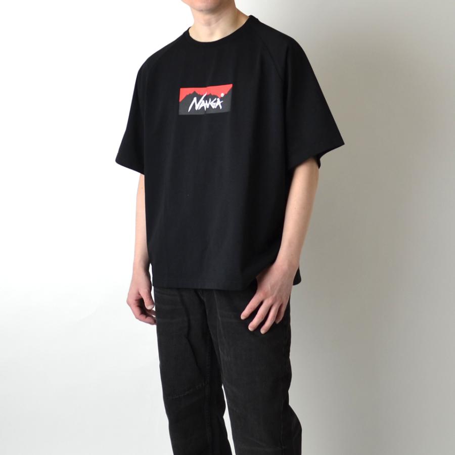 NANGA（ナンガ） ECO HYBRID BOX LOGO LOOSE FIT S/S TEE ボックスロゴ